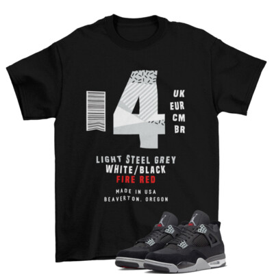 Box Label Black Canvas Shirt to Match Jordan Retro SE Black - Main Image