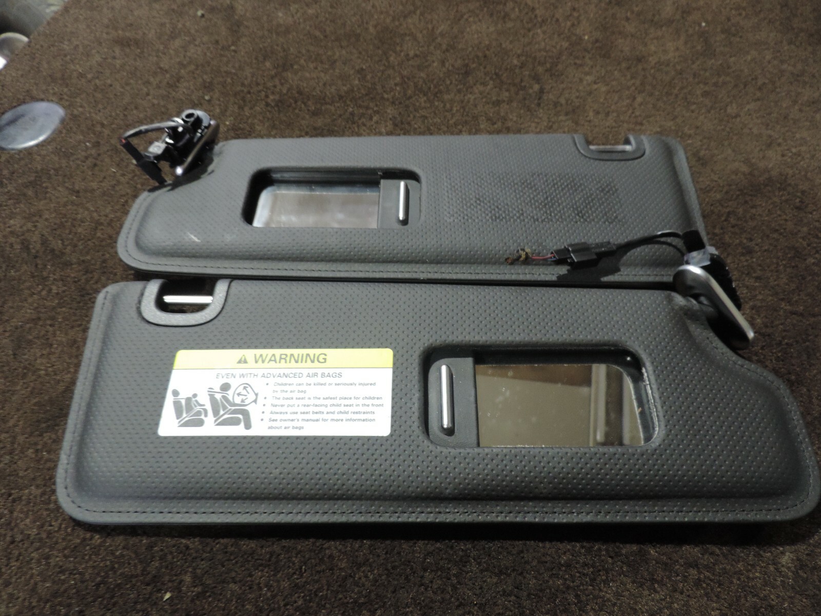 2005-10 BENTLEY CONTINENTAL GT SUN VISOR SET BLACK 