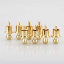 8 PIEZAS RCA Tapas Enchufe Chapado en Oro Cortocircuito Blindaje Jack Enchufe Cubierta Protectora