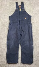 Berne Apparel Mens Insulated Bib Overalls Workwear Size XL Short Black Work
