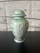 Hand Painted Urn Style Vase With Lid