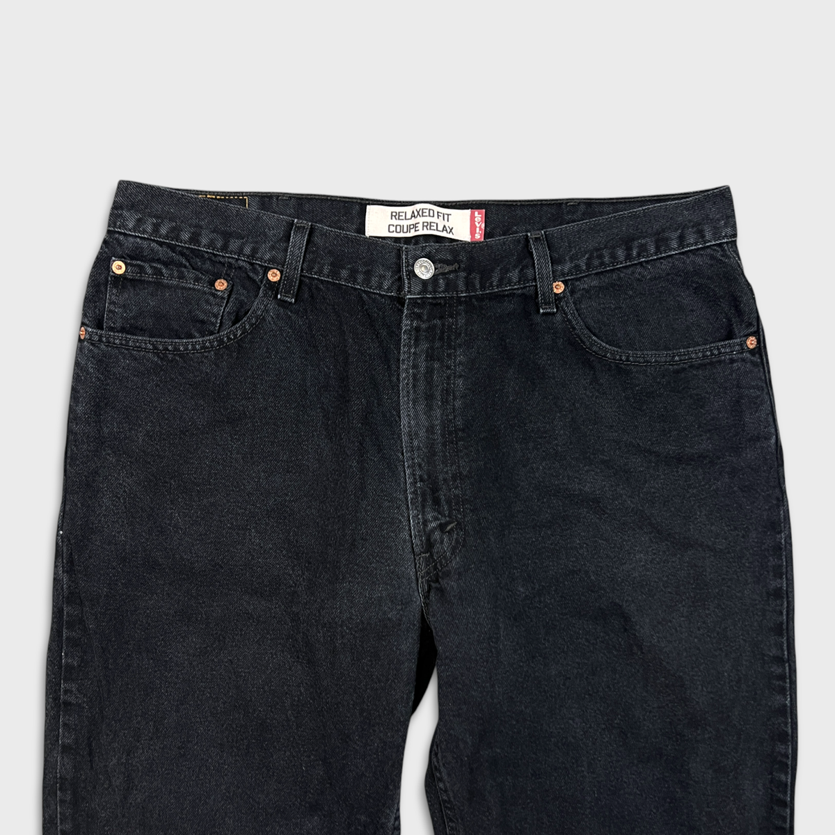 Levi's 550 Jeans Mens 34x26 Black Relaxed Fit Dark Wash Baggy