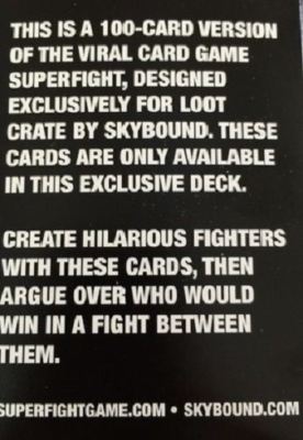 Lotto 2 Set Superfight: The Loot Crate Deck Party Card Game, Skybound, Nuovi