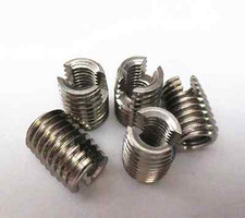 6Pcs M8 x 1.25mm Stainless Steel Solid Insert Thread Repairing Metal Threads