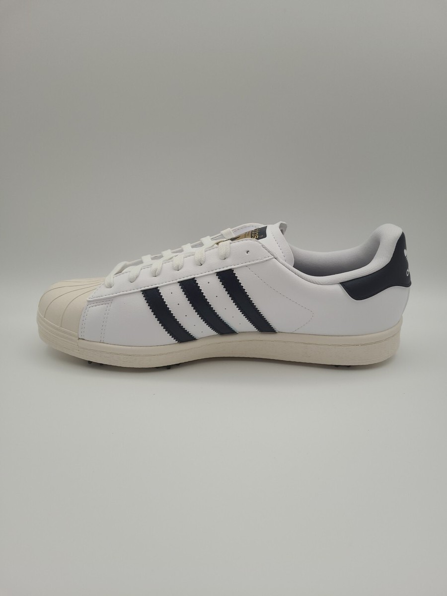 Adidas Superstar Men's Size 10.5 Cloud White Navy Off White Golf