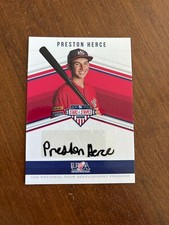 Preston Herce 2018 USA Baseball Stars Stripes Auto 14NT-PH 14 U National /23