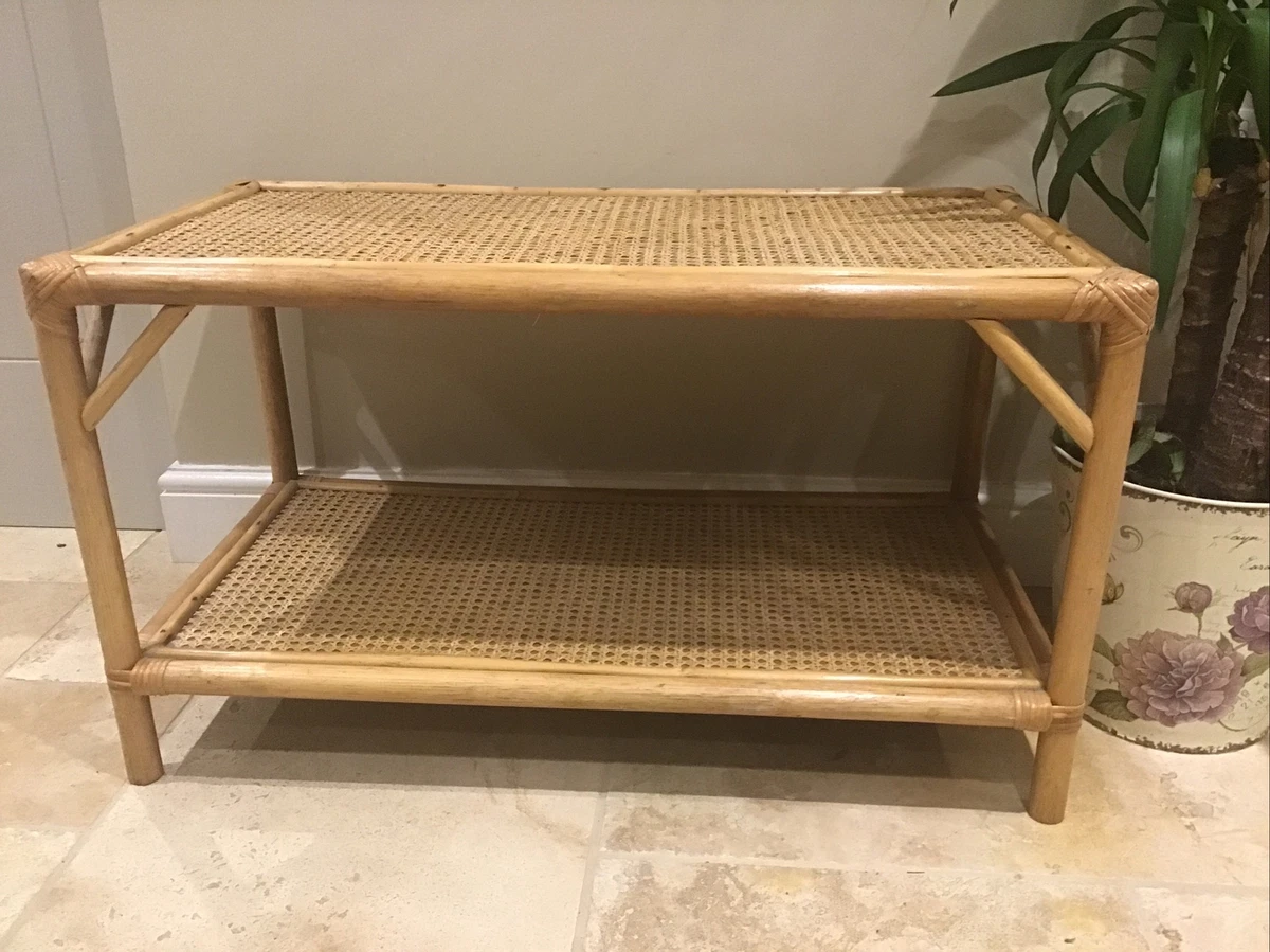 Vintage wicker on sale side table