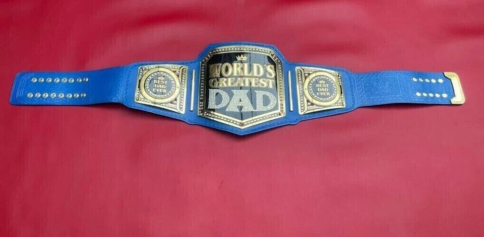 Nuevo cinturón de lucha de campeonato de peso pesado Greatest Dad personalizado de 2 mm de latón Foto 4 de 4