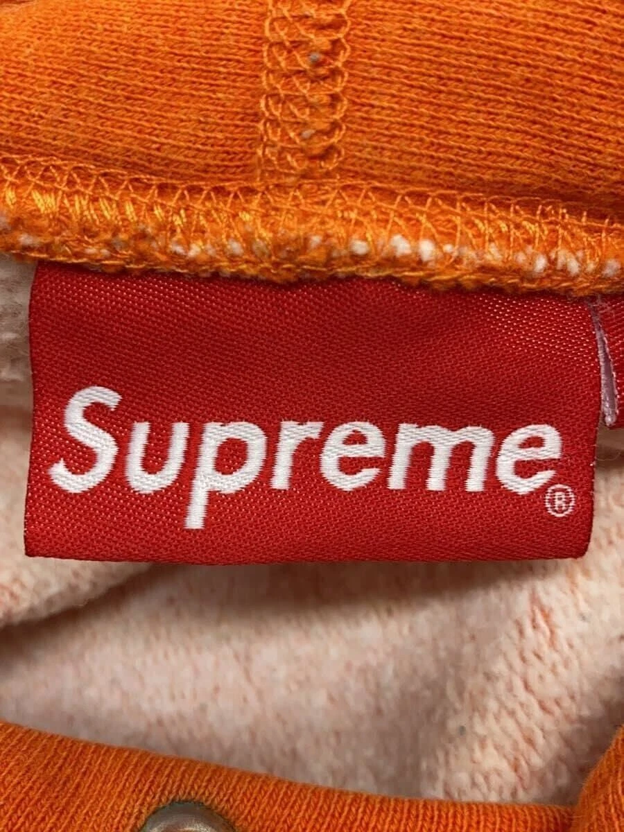 Felpa Supreme con cappuccio M cotone arancione tinta unita usata