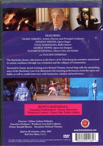 Sacred Stage: the Mariinsky Theater (DVD, 2005) BRAND NEW & SHRINK-WRAPPED - Bild 2 von 2