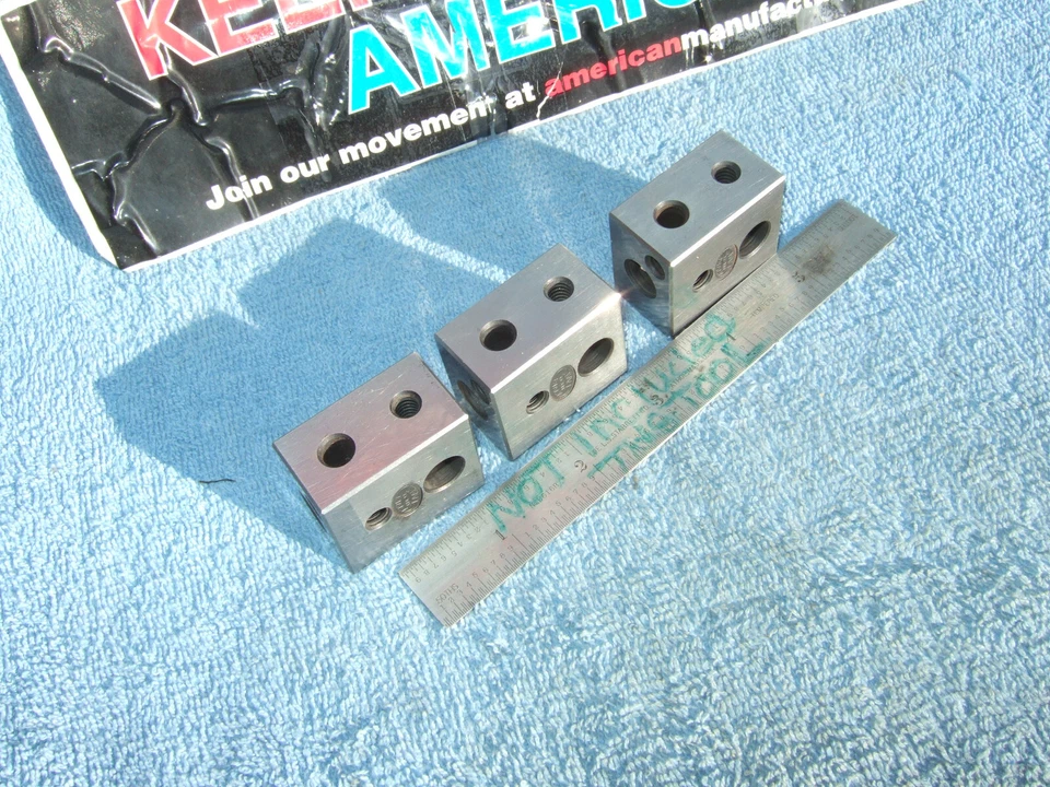 MOORE TOOL Co. BLOQUES (3) BLOQUES PARALELOS FABRICANTE DE HERRAMIENTAS MAQUINISTA INSPECCIÓN QA Foto 2 de 4