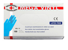 Mega Vinyl Guanti in Vinile Mis. Media Farvisan 100 Pezzi