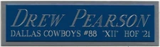 DREW PEARSON COWBOYS NAMEPLATE AUTOGRAPHED Signed HELMET-FOOTBALL-JERSEY-PHOTO