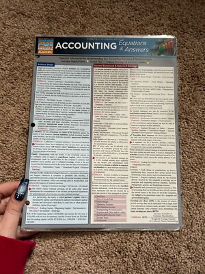 Quick Study Academic: Accounting Equations and Answers Study Insert