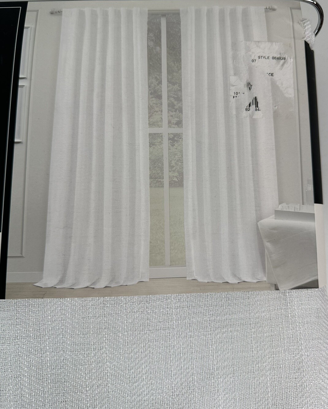 NEW2 Ralph Lauren Linen Herringbone Blackout Panels Curtains52x96