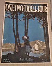 One-Two-Three-Four By S. Kalama & Jack Alau - Vintage Sheet Music 1917