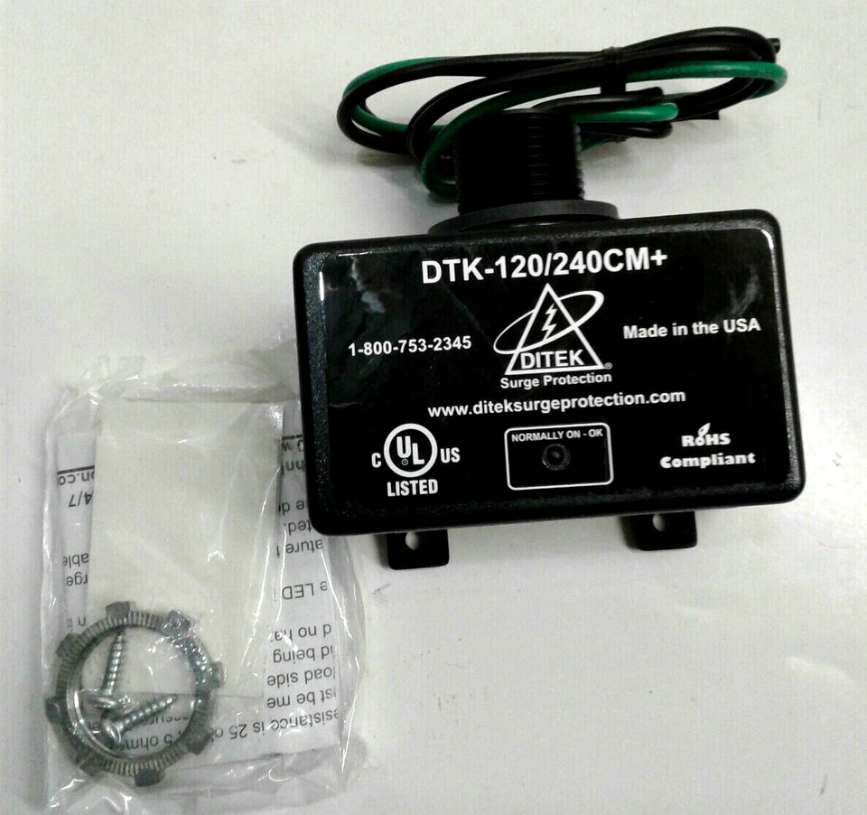 Packard PSP72KA Surge Protector 72,000A/Phase 1ns 120/240VAC Weatherproof - Imagem 2 de 4