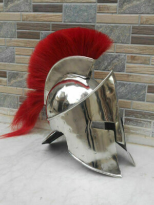Ancient king Leonidas Armor Helmet Medieval 300 SPARTAN Helmet With Plume Decor