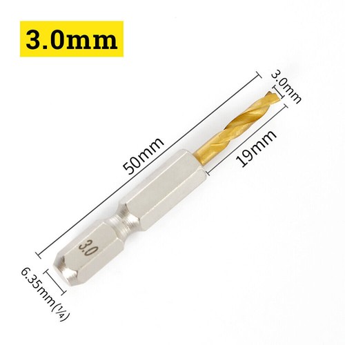 1.5-13mm Handhaben Bohrer Mit 1/4" Sechskantschaft Hss Spiralbohrer Bitaufnahme - Bild 15 von 40