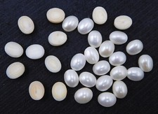 Natural Fresh Water Pearl Oval Cab Loose Gemstone 8x10 MM For Jewelry P-2588