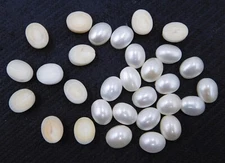 8x10 MM Natural Fresh Water Pearl Oval Cab Loose Gemstone For Jewelry P-2588