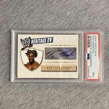 2008 Topps WWE Kofi Kingston Heritage IV Autographs PSA 9 MINT
