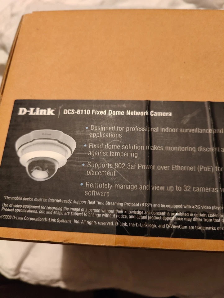 DLink Fixed Dome PoE Network Camera DCS‑6110 - Image 2 of 3