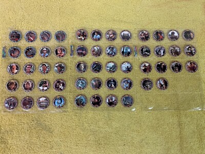 Jurassic Park Skybox Skycaps / Pogs - Complete Set of 54 - Mint Condition 