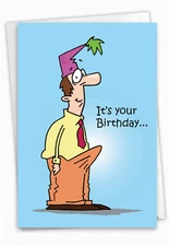 1 Funny 40th Milestone Birthday Greeting Card w/ Envelope -Bday Excited Birthday