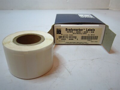 Brady WML-205-292-2S White/Translucent Blank 1/2'' Vinyl Printer Labels New