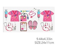 Nurse Nursing 1 Piece UV DTF Cup Wrap transfer Stickers for Glass