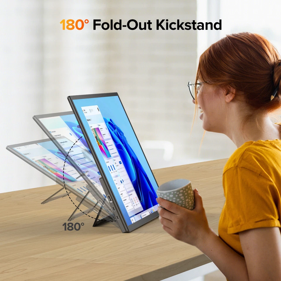 UPERFECT 21.5" 120HZ Touch Portable Monitor Screen Display For PS5 4 RPi Laptop - Image 3 of 4