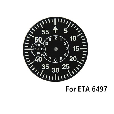 Replacement 9 o'clock Watch Dial Green Luminous Watch Face Plate For ETA 6497