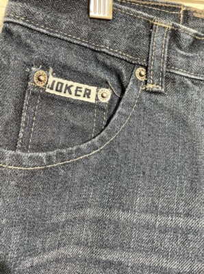 VTG Joker Brand Boys Jeans 12 - 27”x 28”Dark Rinse Wide Leg Solid