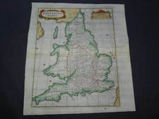 Antique map of Saxon England and Wales by Robert Morden 1695