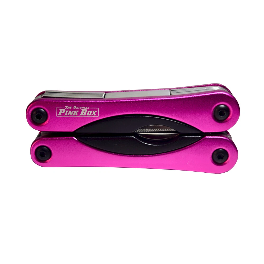 Multi-Tool With 14 Stainless Steel Tools, Aluminum Body, Pink