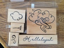 CTMH HALLELUJAH retired stamp collection angel, horn