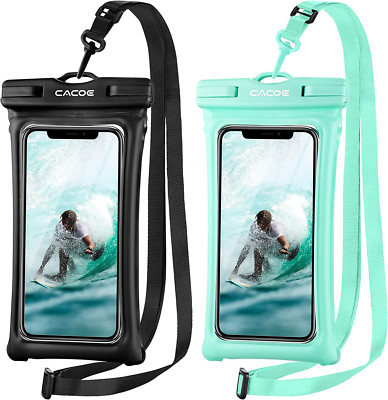 [Floatable]Cacoe Floating Universal IPX8 Waterproof Phone Case 2 Pack-Up to 7.0''