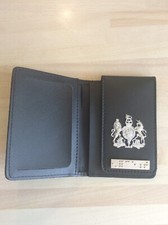ID Holder / Warrant Card Wallet with U.K. Coat of arms & Braille bar