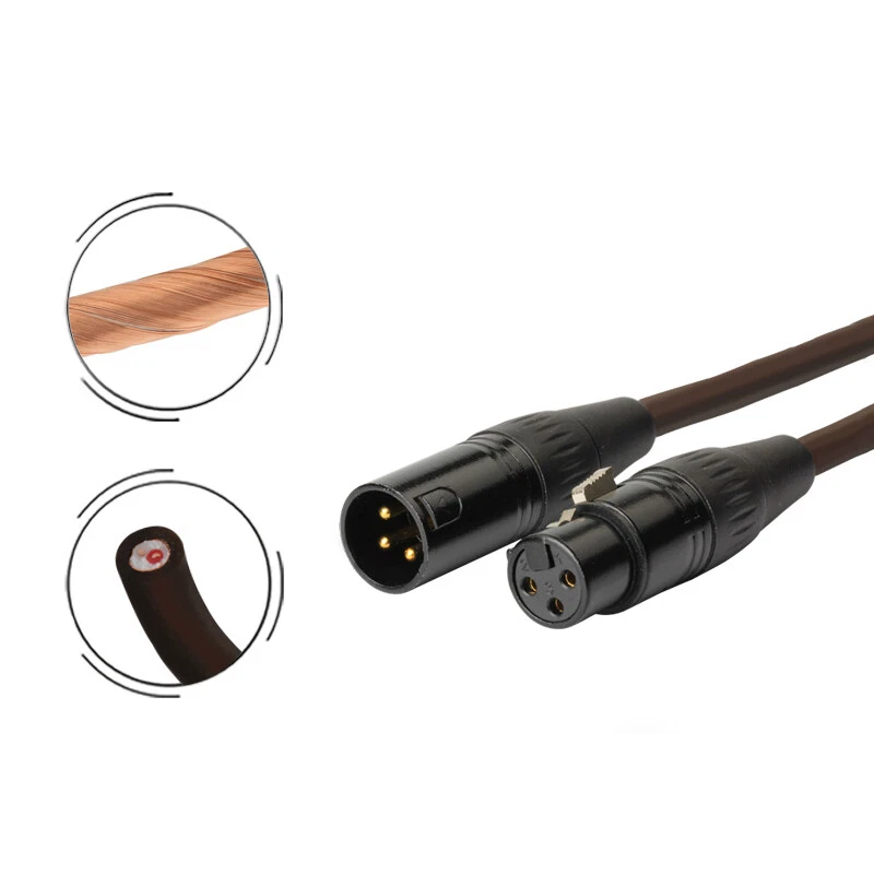 Male/Female XLR to RCA Phono Plug to 6.35mm TRS Stereo Jack Audio Cables Leads - Image 3 of 4