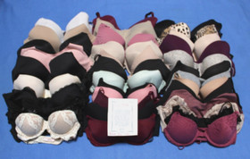 Victoria Secret and PINK Lined DAMAGED No Tag T-shirt Bra Lot of 35 #GG406