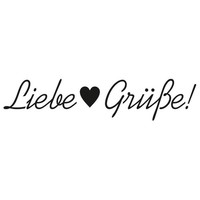 Holzstempel Mit Schriftzug Liebe GrÜßE HOLZ-STEMPEL