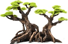 Fish Tank Decor Aquarium Bonsai Tree Resin Ornament Faux Moss Aquascaping Safe