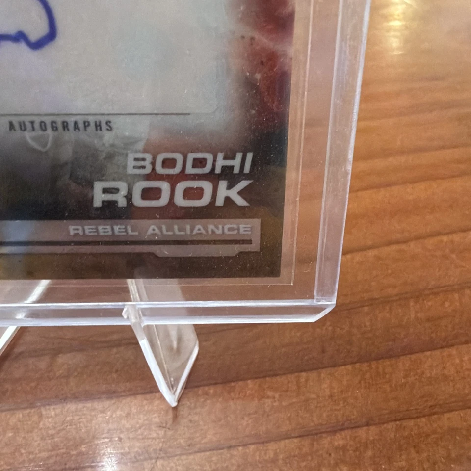 2024 Topps Chrome Star Wars Bodhi Rook Riz Ahmed Gold Refractor AUTO 36/50 - Image 3 of 4