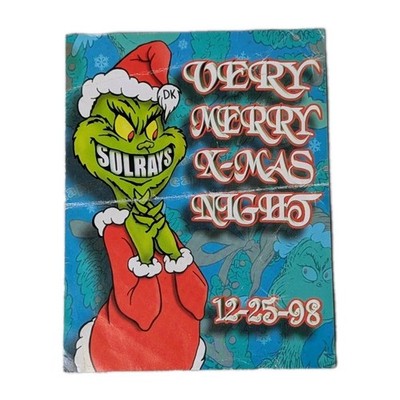 Vintage 1998 SOL-RAYS Daytona Rave Flyer Grinch Christmas HIPP-E Brad Smith