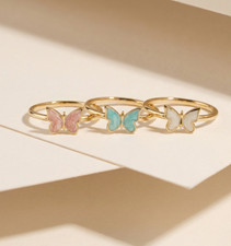 14K Gold Butterfly Ring