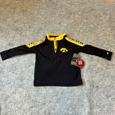 New Toddler Iowa Hawkeyes Quarter Zip Jacket Size 3T Colosseum Black