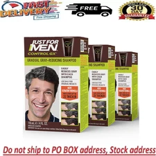 Just For Men Control GX Grey Reducing Shampoo 4 fl oz 1,2,3 pack Gradually Color