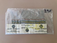 Lot of 5 - 3.9Ohms - 1W - 5% Carbon Composition Resistors - Allen Bradley - NOS