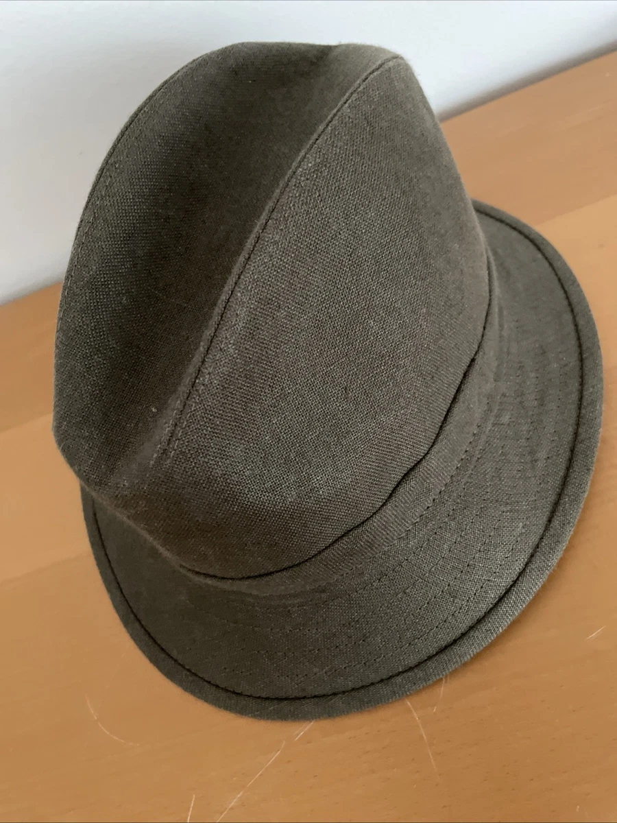 Sombrero Doogan Donegal Tweet 100% lino irlandés talla S Classic Trilby lino gris verde